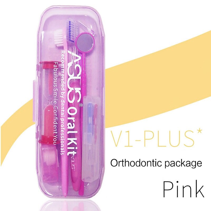 Orale Schoon Gereedschap Orthodontische Mondverzorgingskit Tandenborstel Mond Spiegel Interdentale Borstel Dental Floss Orthodontische Schoon Pak: P