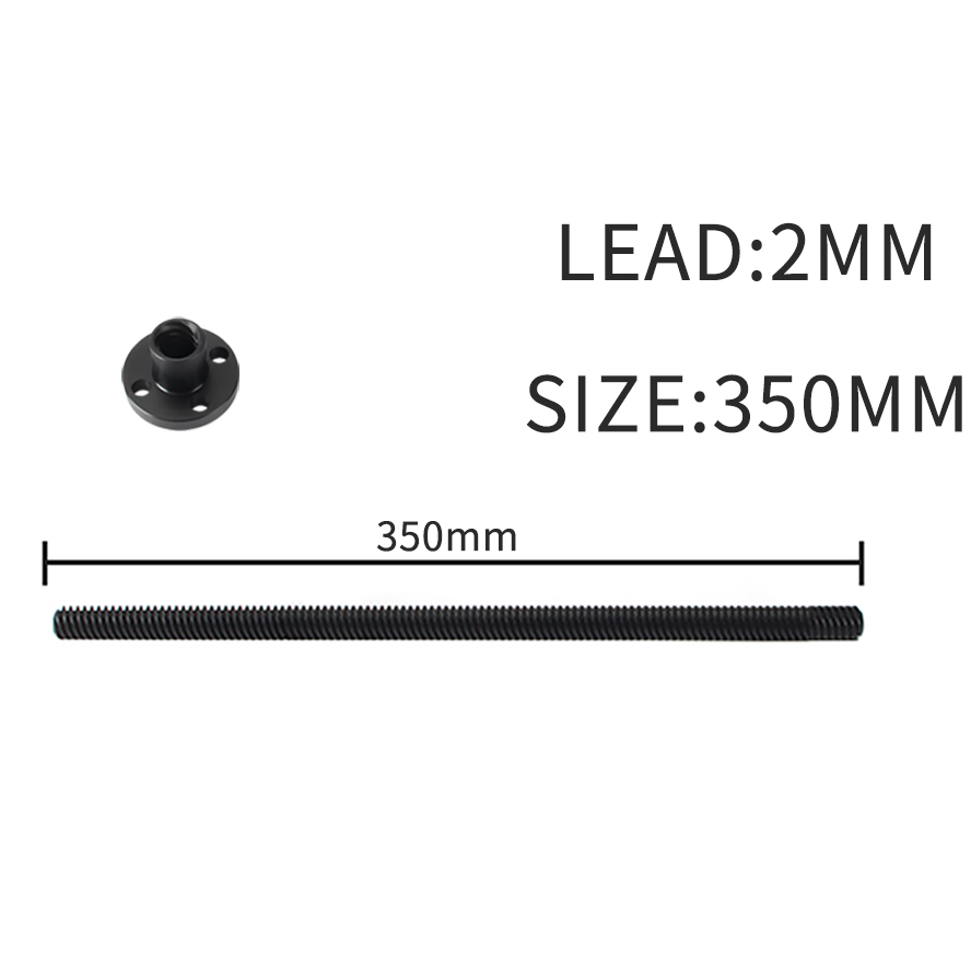 T8 PTFE Teflonto Lead Screw 2mm/8mm With POM Nut For Ender3 Ender3 pro Ender3 V2 Ender5 Sidewinder X1 VORON 3D Printer Parts: Lead 2MM 350