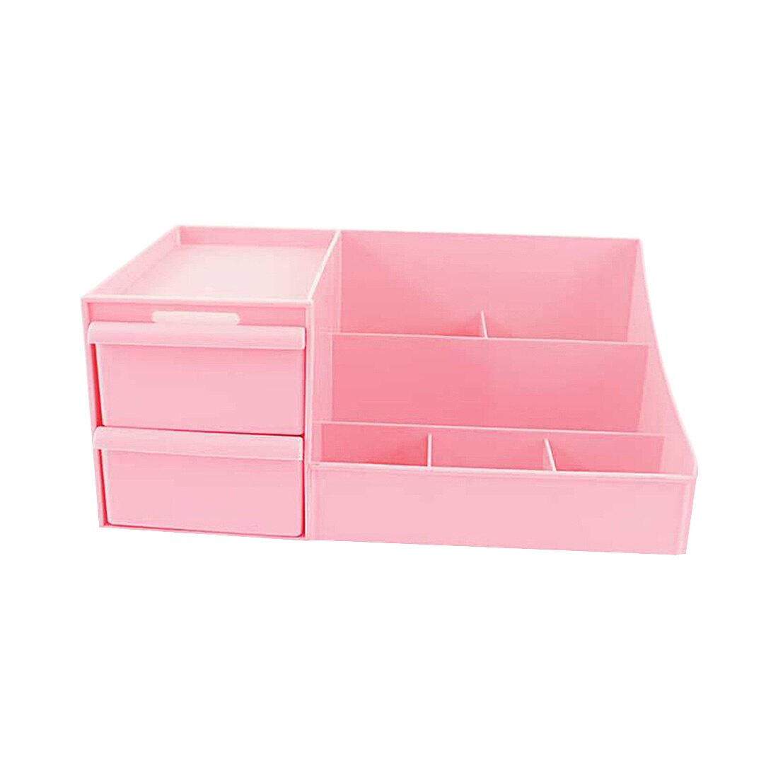 Large Capacity Cosmetic Storage Box Drawer Dressing Table Skin Care Rack House Desktop Sundries Organizer Makeup Organizer: Pink / 28.5x17.5x12.5CM