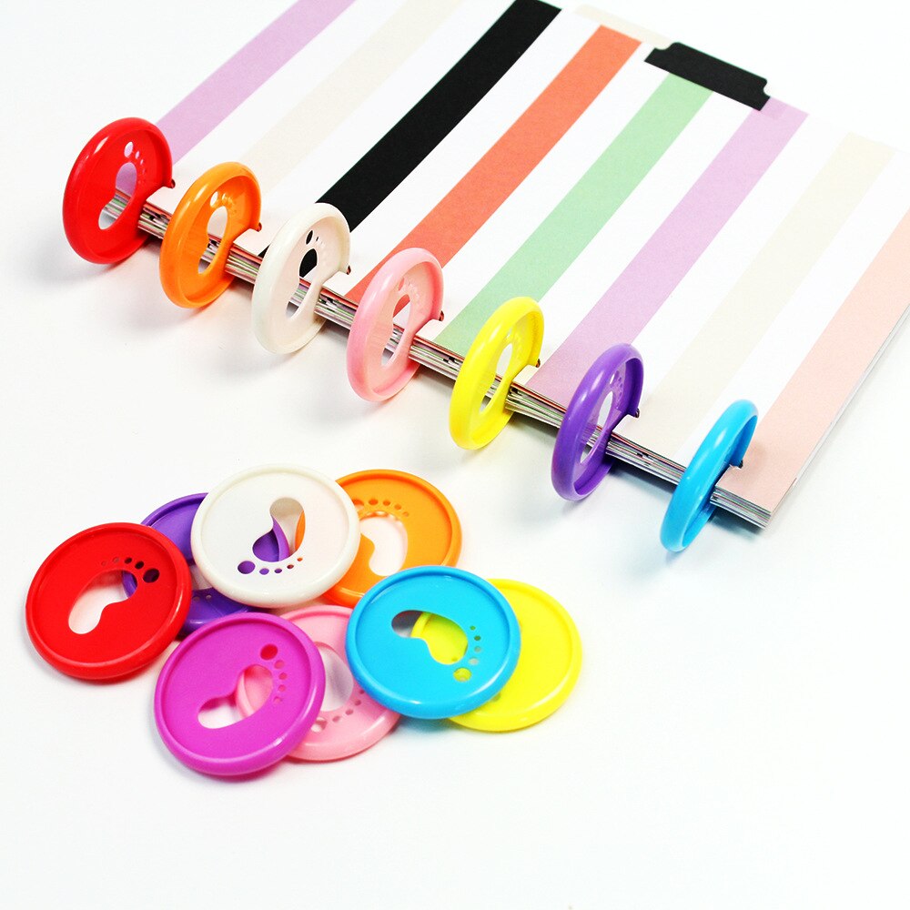 100pz 35 millimetri discoteca discoteca Legante taccuino Vincolante Vincolante Anello sciolto-foglia Dischi Fungo discoteca con Fori taccuino Legante anello Raccoglitore Ad Anelli