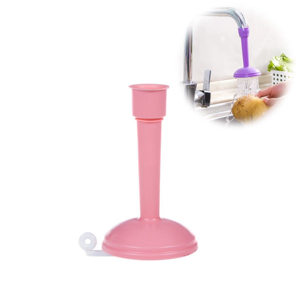 Kitchen Faucet Sprayer Water Saving Tap Faucet Shower Head Adjustable Valve Water Spout Splash Regulator: Pink short