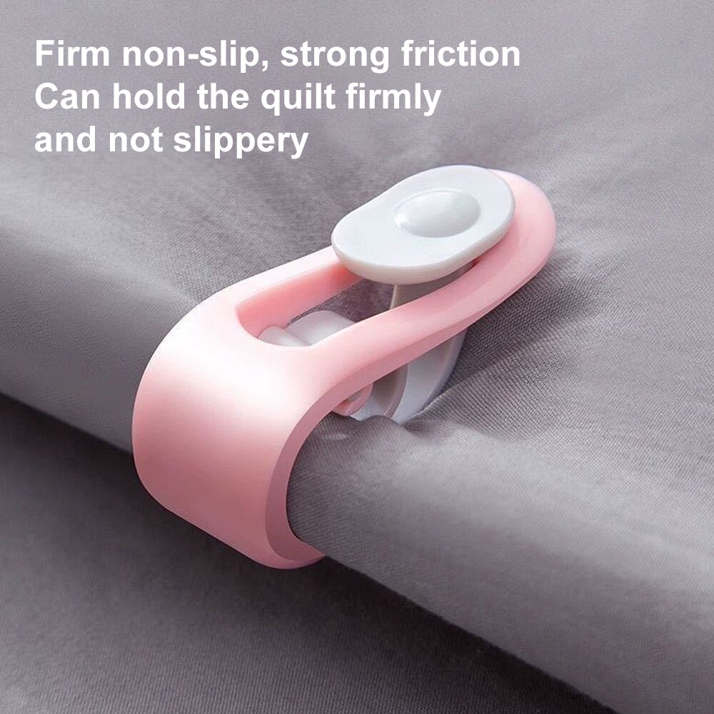 Pinzas antideslizantes para edredón, fijador de sábanas de cama, sujetador de ropa para dormir, 6/12 piezas: one pink