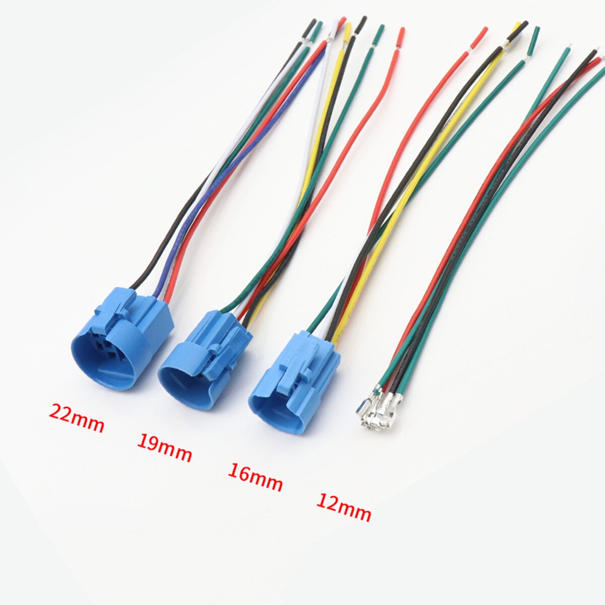 1PC 12mm 16mm 19mm 22mm 25mm Cable Socket For Metal LED Push Button Switch 2-6 Wires Stable Lamp Light Button Connector
