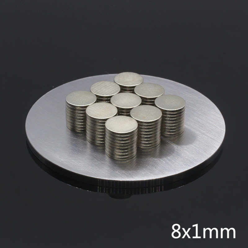 50 Stuks 8X1Mm N35 Mini Kleine Ronde Neodymium Magneet Super Sterke Krachtige Ndfeb Zeldzame Aarde Neodymium Magneet 8X1Mm Ambachten Disc