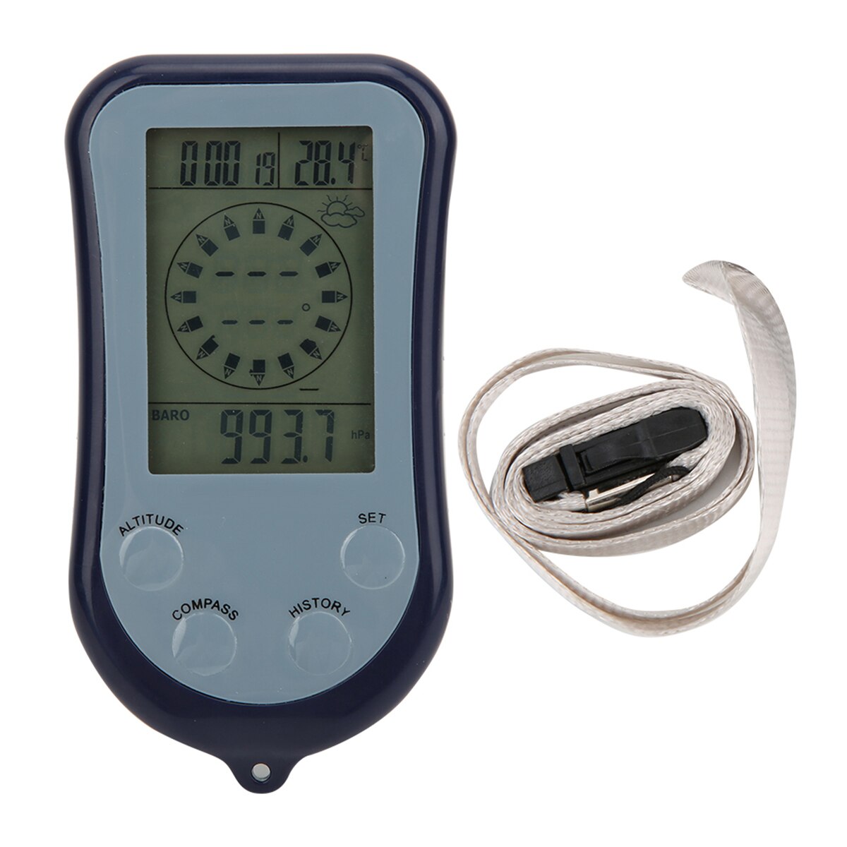 8 In 1 Handheld Electronic Navigation Gps Compass Altitude Gauge Thermometer Barometer Outdoor Hiking Camping Fishing Compass