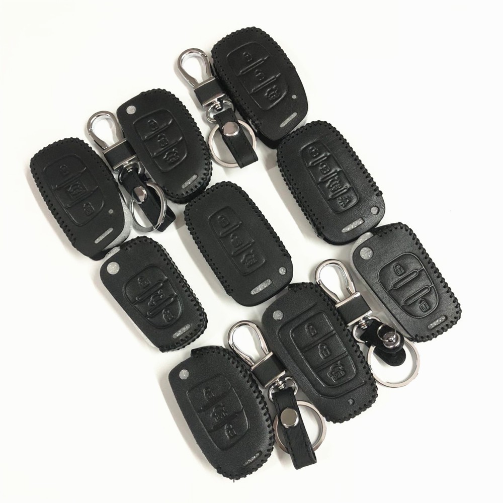 Nøglering i læder nøglering nøglering til hyundai  ix35 ix45 ix20 ix25 i10 i20 i30 i40 hb20 sonata verna solaris elantra accent