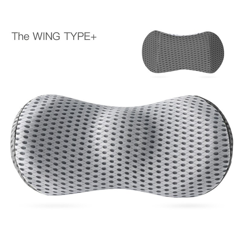 Autostoel rugkussen taille ondersteuning kantoor auto taille kussen stoelzitting kussen memory foam rug taille kussen lage rugpijn: Grijs en grijs