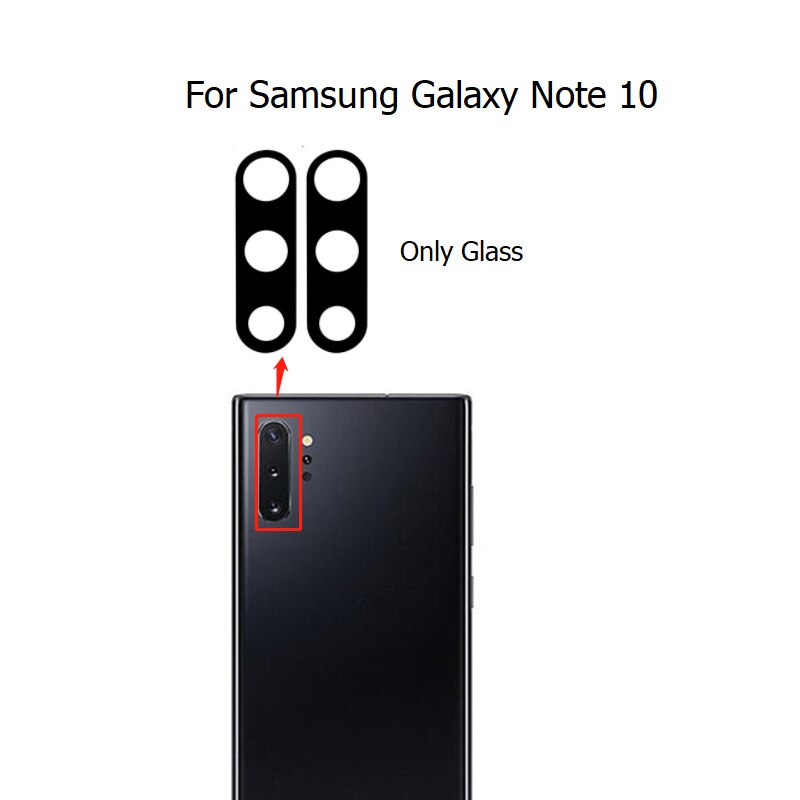 10Stck Neue Zurück Kamera Glas Objektiv Mit Aufkleber Klebstoff Für Samsung Galaxis Hinweis 10 Reparatur Teile