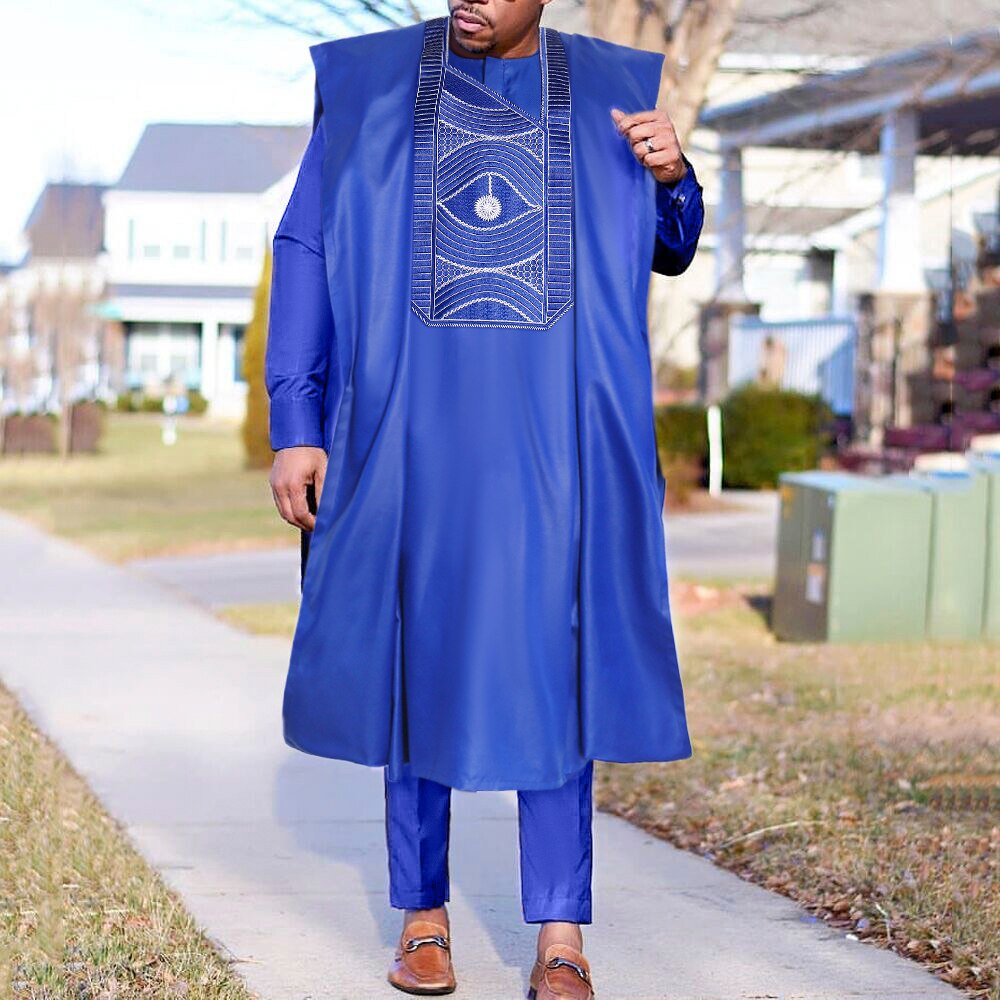 H &amp; D – vêtements traditionnels africains, tenue formelle, Bazin Riche, tenues Dashiki, chemise, pantalon, Robe, vêtements musulmans pour hommes, 2022