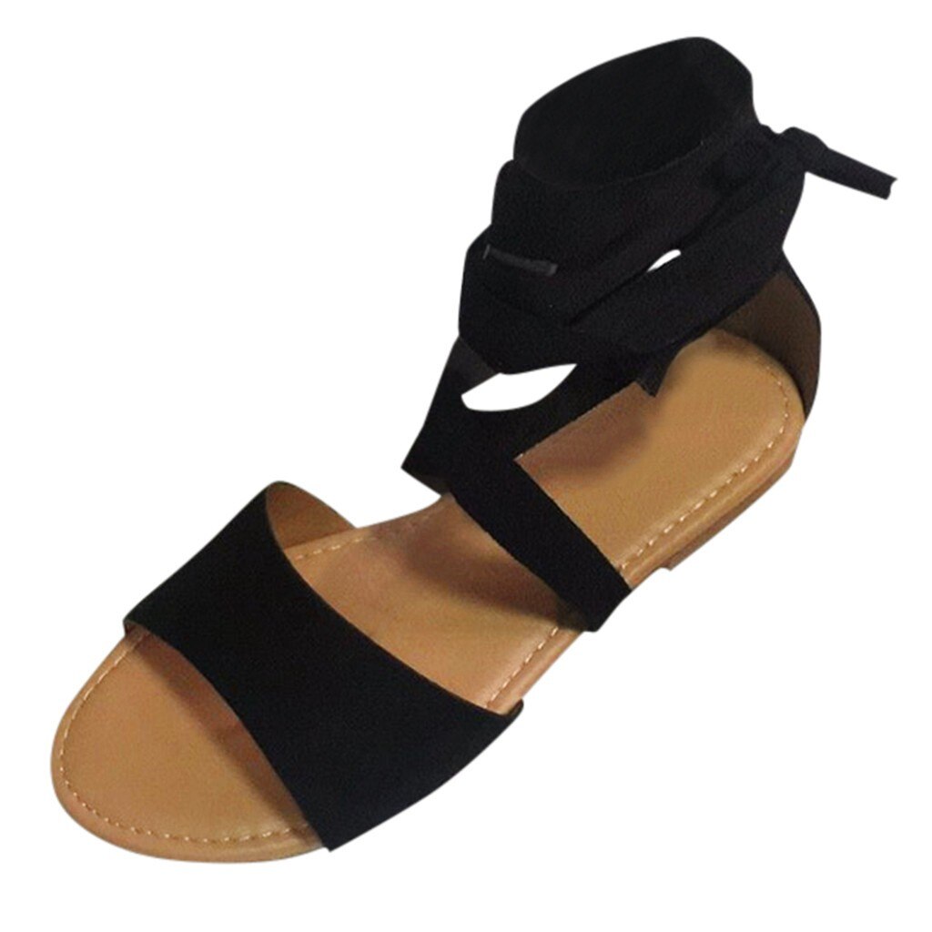 Sommer flade sandaler til kvinder afslappet åndbar åben tå dame sandaler fritid strand kvinder sandaler zapatos de mujer