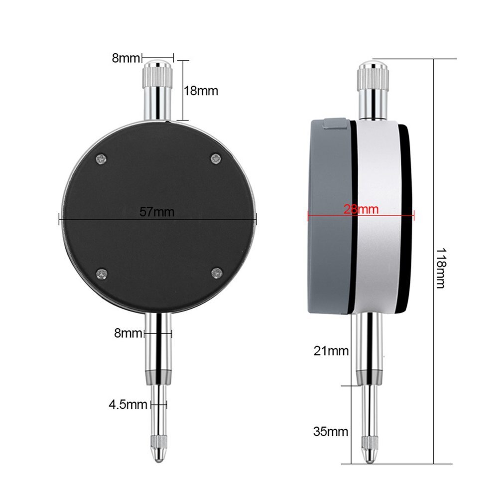 IP54 Oil-proof Digital Micrometer 0.001mm Electronic Micrometer Metric/Inch 0-12.7mm/0.5"Precision Dial Indicator Gauge Meter