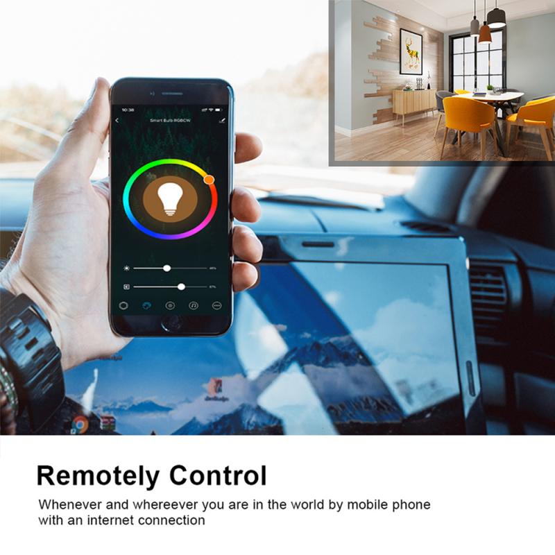 1-10PCS Zigbee E14 5W Smart LED Candle Light Bulb RGBCW Dimmable Magic Bulb Voice Timer Work With Alexa Google Home SmartThings