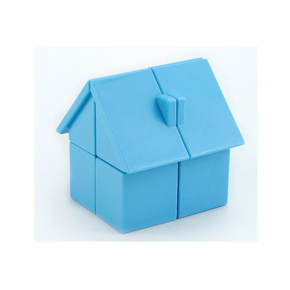 Iq-Cubes Yj Huis Vreemde Vorm 2X2 Kubus Speed Cube Magic Professionele Leren Educatief Cube Kid speelgoed: Blue