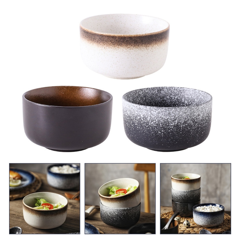 3Pcs Keramische Ramen Kom Voedsel Serveren Kom Japanse Stijl Voedsel Noodle Container