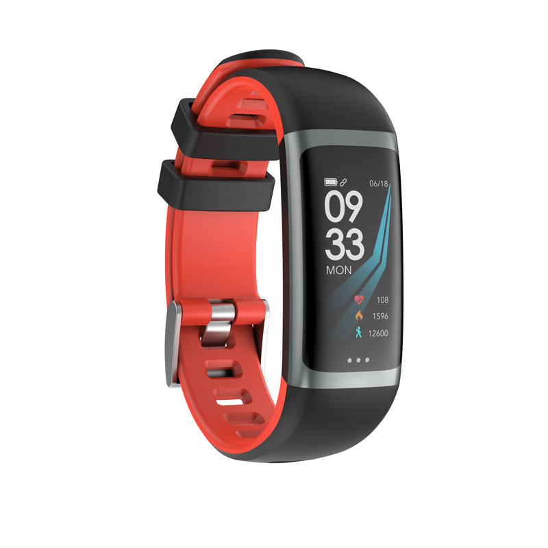 Teamyo G26 pulsera inteligente P67 a prueba de agua ritmo cardíaco presión arterial oxígeno pulsera de Fitness modo MULTI deporte pulsera inteligente: Rojo