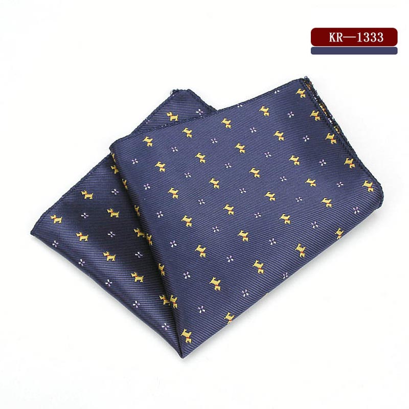 KR1328 Men's Polyester Silk Handkerchiefs Pocket Squares Mixed Patterns Jacquard for Suits Jackets Wedding Party Business: SFKR-1333
