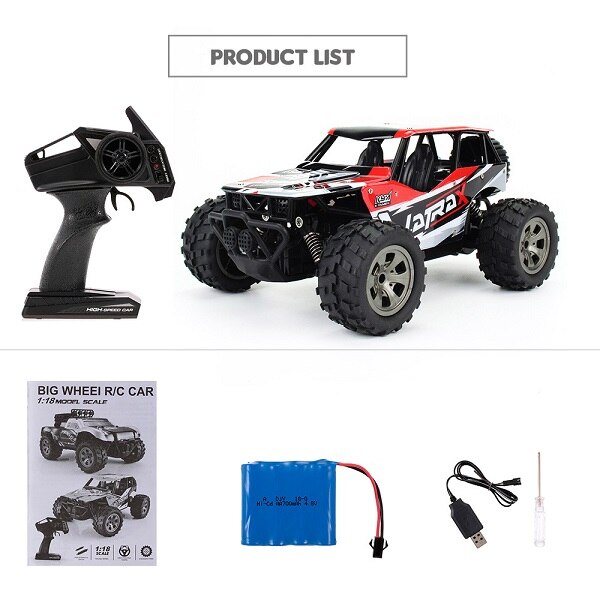 RC Auto 2.4 GHz 1:18 2WD PVC del corpo di Automobile Borsette RC Auto 18 km/h Off-Road King Auto per i principianti Giocattoli per I Bambini Grande Regalo Dei Capretti: Oro