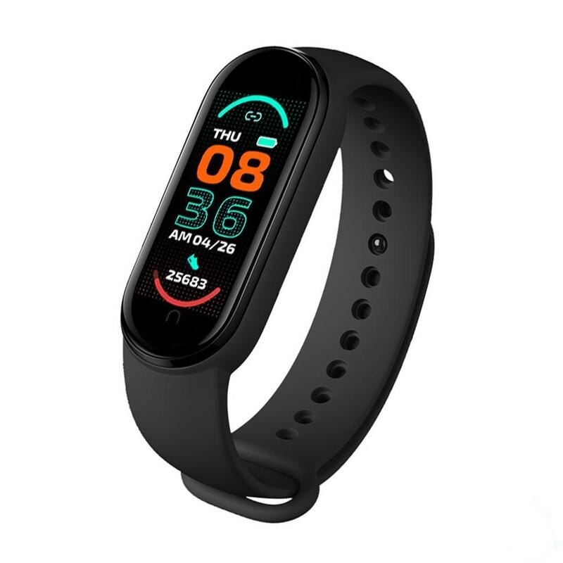 Für  m6 smarte armbänder mit farbbildschirm und bluetooth 4.0: Schwarz magnetisch