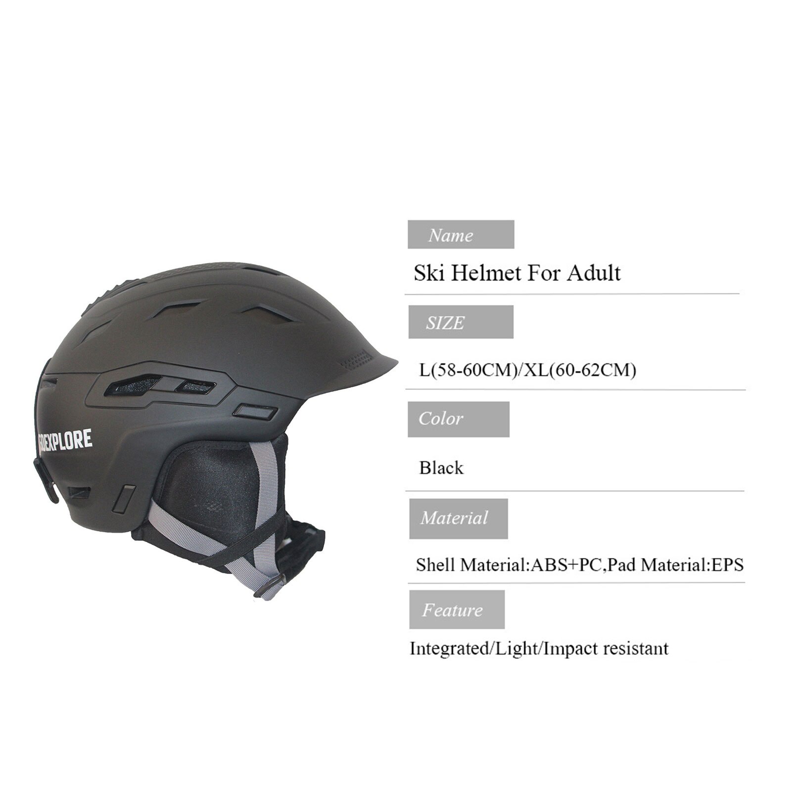 Verstelbare skihelm ultralichte volwassen winddichte warme rijhelm voor buiten