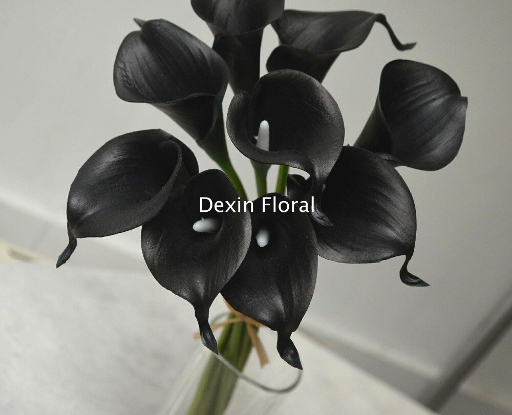 Calla Lilies Natural Real Touch Flowers Picasso Purple White Calla Lily For Wedding Bouquets Centerpieces