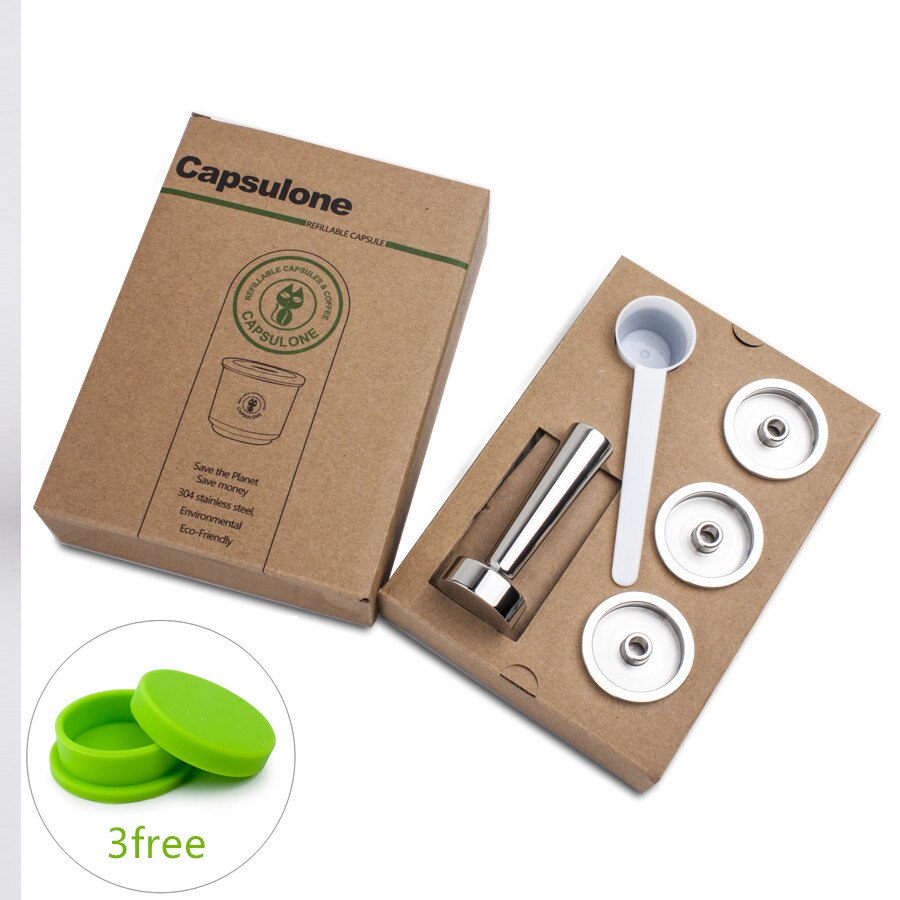 Capsule métallique rechargeable et réutilisable, dosette en acier inoxydable, adapté à la machine à café lily: 1 ring