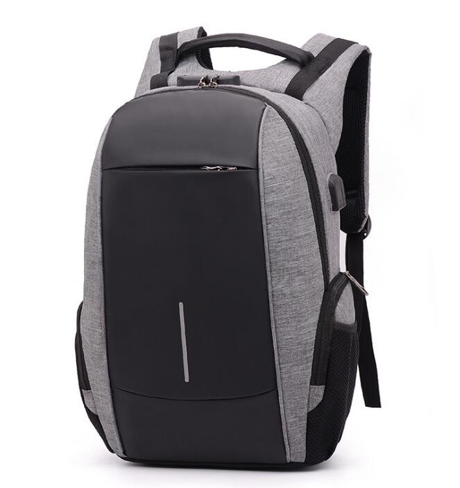 Chuwanglin di Affari dello zaino degli uomini di 15.6 "del computer portatile zaini moda anti-furto zaini casuale sacchetti di scuola borsa da viaggio mochila P7180: nero-grigio