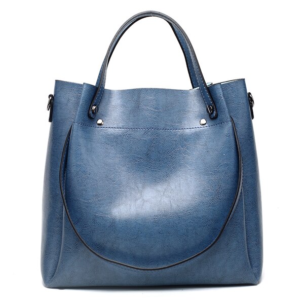 ACELURE Casual Large Capacity Women Tote Shoulder Bag PU Leather Ladies Bucket Handbag Messenger Bag Soft Shopping Crossbody Bag