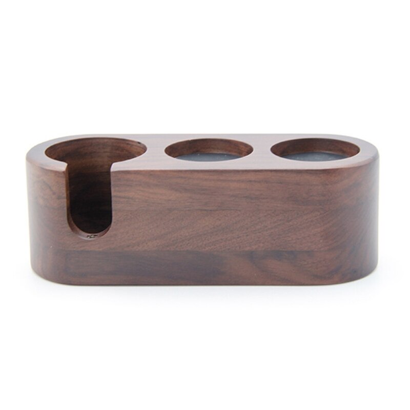 Walnut Wood Espresso Distributor Mat Coffee Tamper Stand Support Base Rack Coffee Filter Holder Coffee Machine Handle: 8FF200123-A