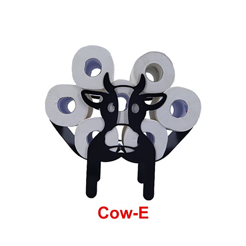 Soporte de papel para decoración de animales, estante de almacenamiento de papel de baño, Portarrollos de papel higiénico, Gato casero, vaca, artesanía, adornos Accesorios: 02
