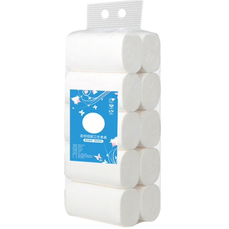 10 Rolls 4-Ply Toilet Paper Soft Toilet Paper Highly Absorbent Home Kitchen