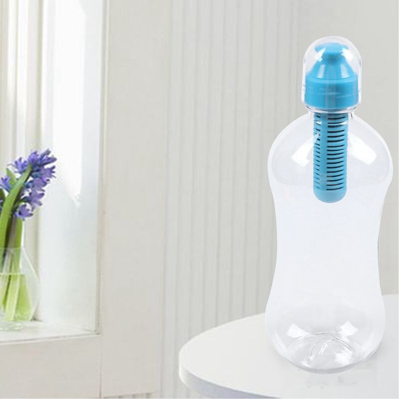 550ML Outdoor Water Bobble Hydration Filter Bottle Filtered Drinking, Yellow