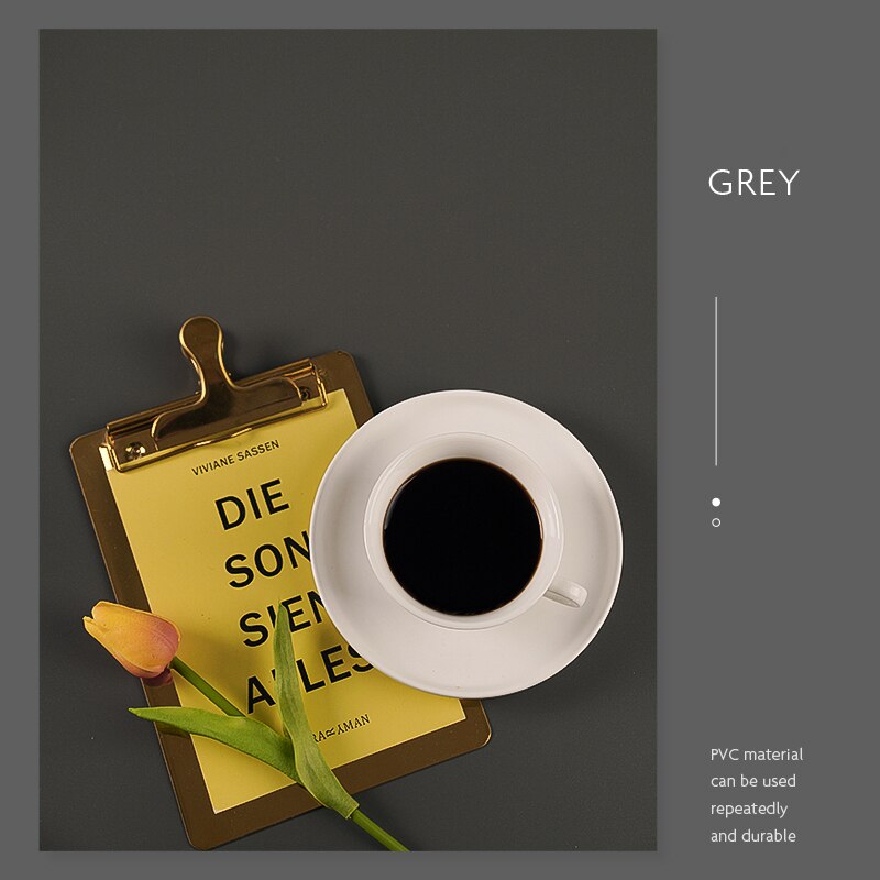 13 verschiedene Farben PVC Fotografie Kulissen Foto Studio Schießen Zubehör Requisiten matt Hintergrund Bord Wasserdichte Anti-falten: Dunkelgrau