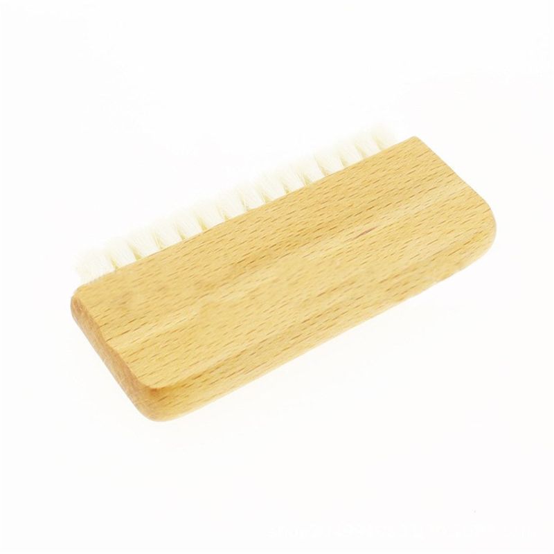 LP Vinyl Record Cleaning Brush Anti-static Goat Hair Wood Handle Brush Cleaner for Cd Player Turntable Tools Kit