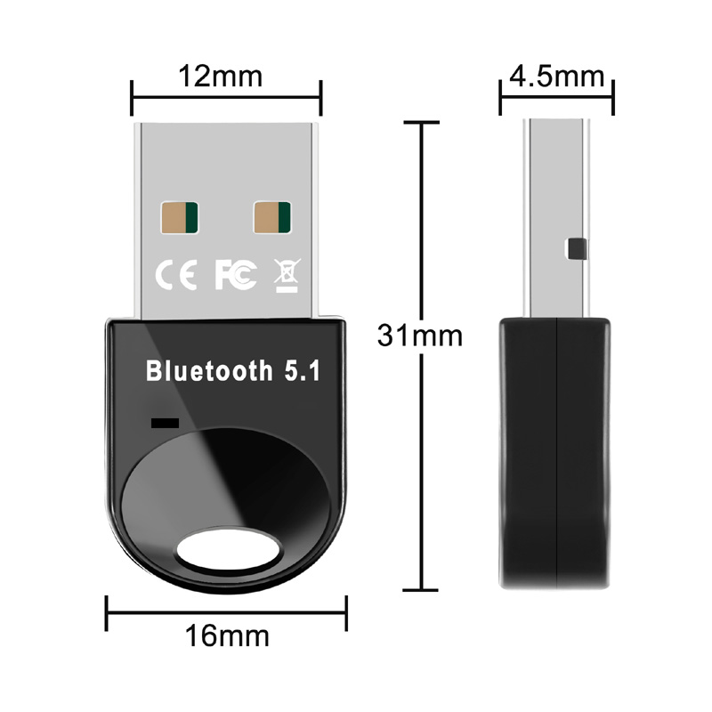 USB Bluetooth Adapter V5.0 Bluetooth USB Bluetooth 5,1 5,1 Mini Adapter für PC Laptop Lautsprecher