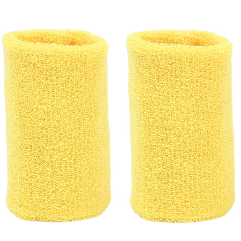 Bandeau de Poignet en Coton Anti-Humidité, Support de Poignet, Absorbant, Évaccorporelle, 202 létique, Tennis, Basket-Ball, Gym, 1/2 Pièces: Black
