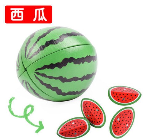Montessori Educational Toy wooden kitchen toy fruit cutting avocado cut fruit toy house food toy Pretend Play Toy Christmas: Big Watermelon