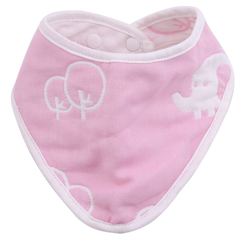 2 pz/impostato dovuto Lati 100% Garza di Cotone Morbido Del bambino Bavaglini Tutte Le Stagioni infantile unisex Accessori di Abbigliamento: rosa