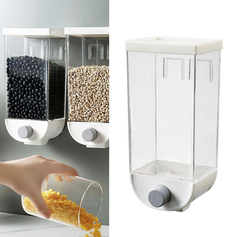 Boîte de rangement de céréales distributeur | Distributeur de farine d'oalosa, conteneur mural de stockage de grains, réservoir de céréales Gadgets cuisine H7K1 de 1000ml/1500ml