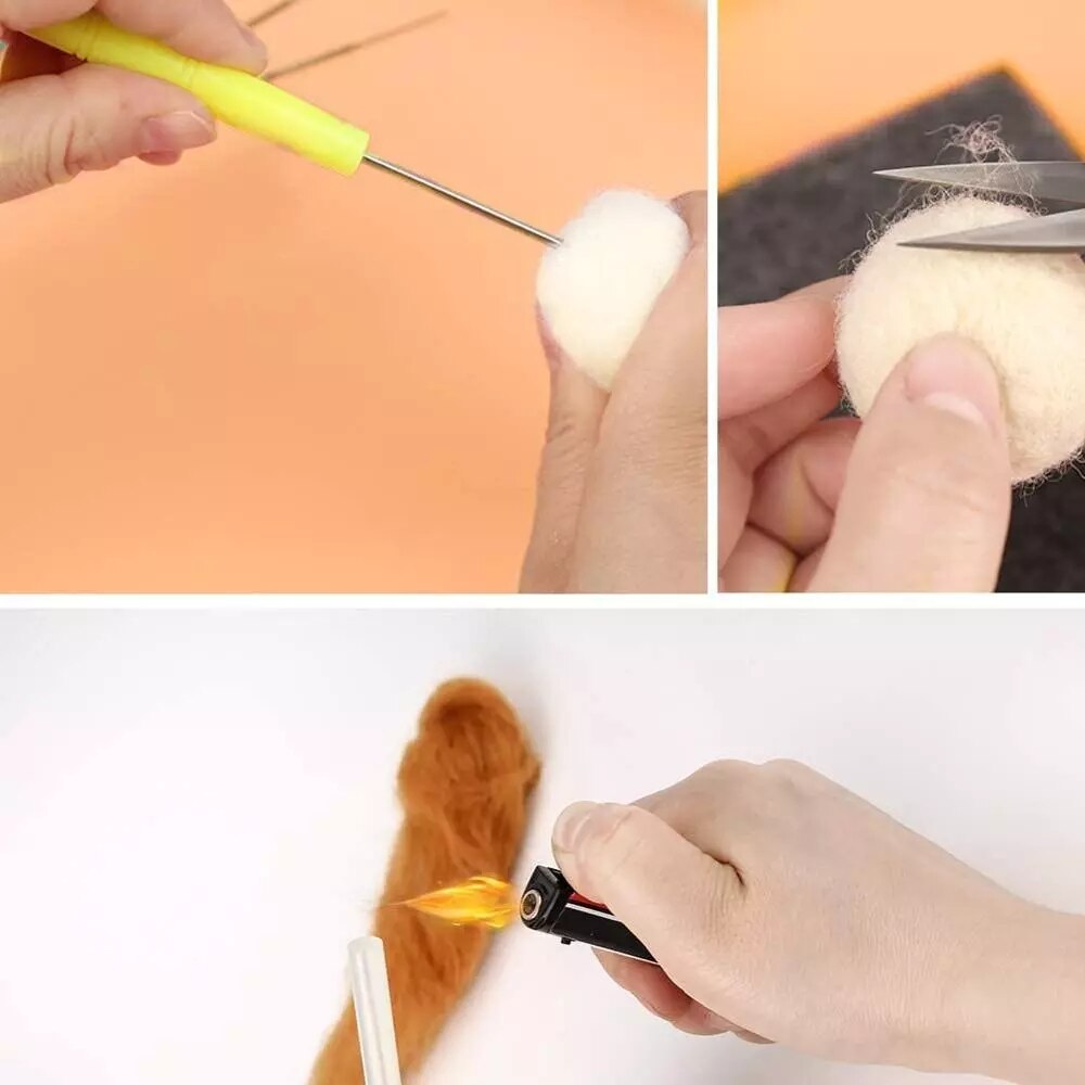 LMDZ Wool Felting Needle Fabric Craftt Starter Kit DIY with Photo Frame and Instructions Needlework Accessories Tools Set