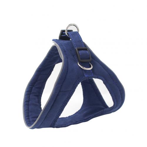 Pet Dog Puppy Reflective Adjustable Outdoor Training Walking Safety Vest Harness: Navy Blue / M