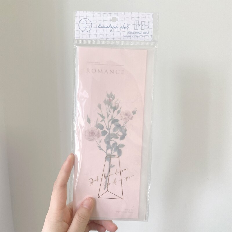 6 Enveloppen 12 Brief Papier Leuke 21*9Cm Transparante Zwavelzuur Envelop Brief Papier Schrijven Papier Briefpapier: 1