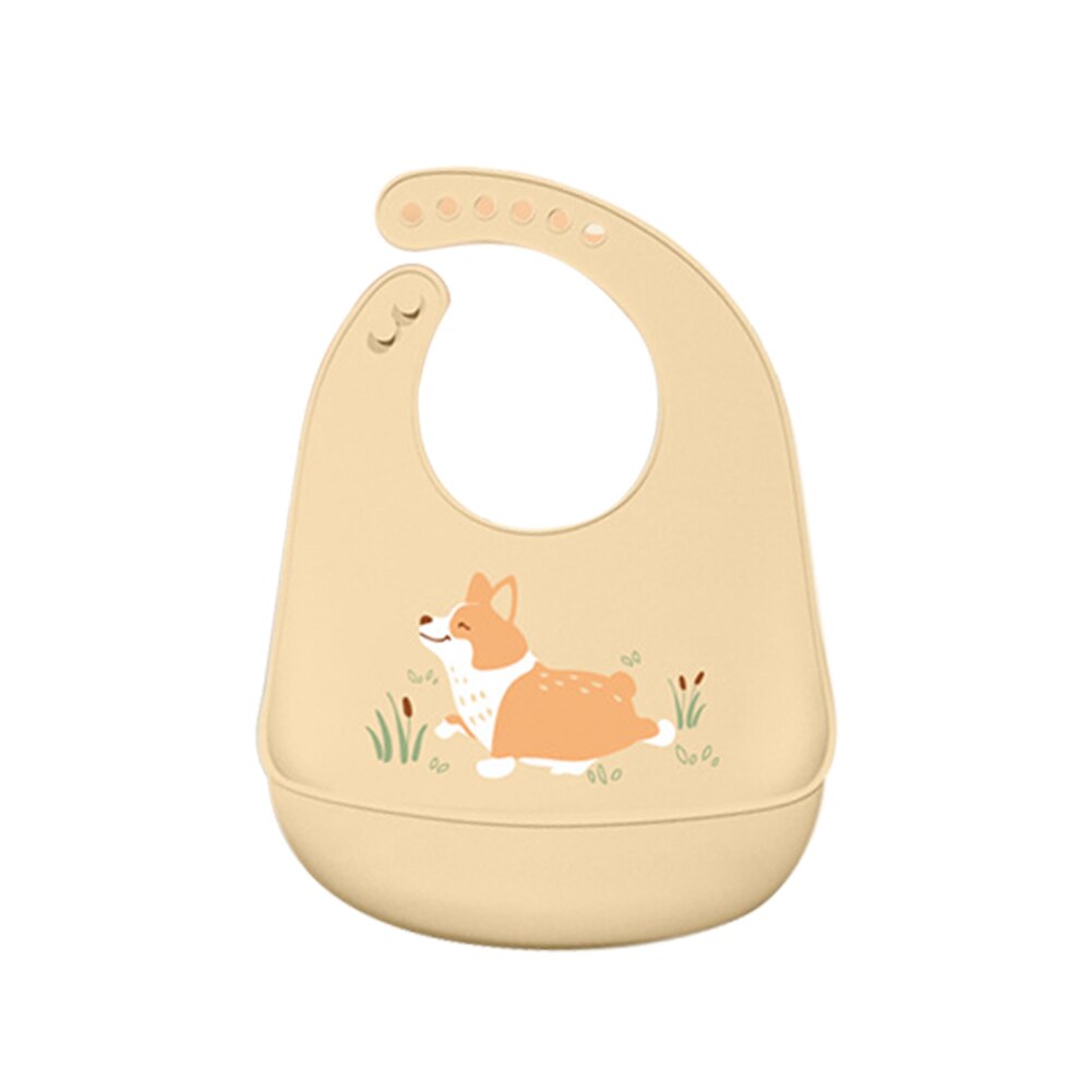 Silicone baby baby eating bib three-dimensional waterproof super soft food rice pocket children's children large saliva pocket: 4A
