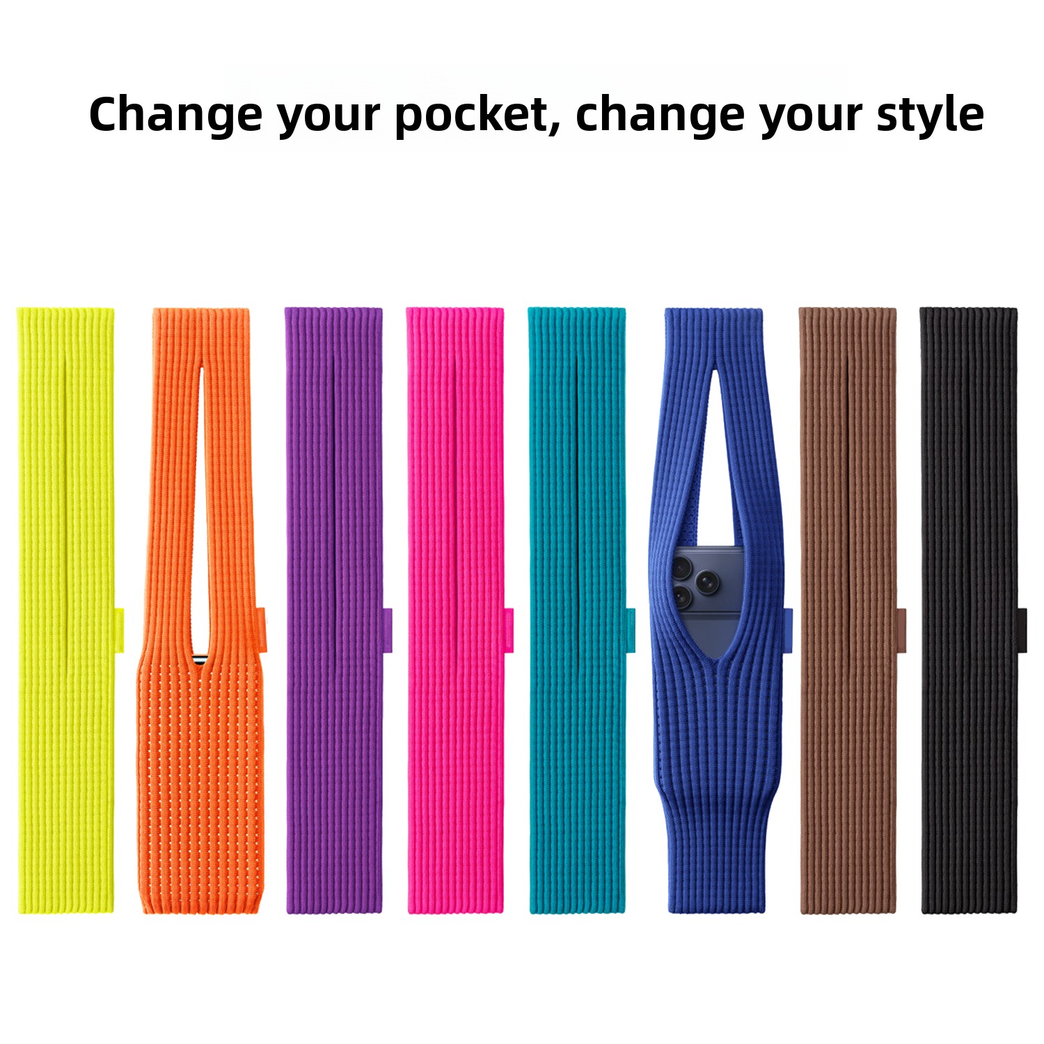 Pocket Knit Mobile Phone Bag for Apple iPhone Full Series Mini Phone Pouch Crossbody for iPhone 17 Pro/Max's Small and