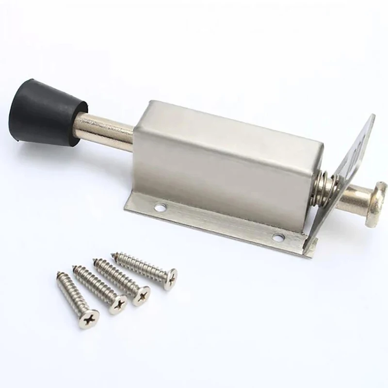 Kickdown Door Stopper Stainless Steel Spring Loaded Foot Pedal Door Stops Holder Heavy Duty Door Locks Holder 140mm deurstopper