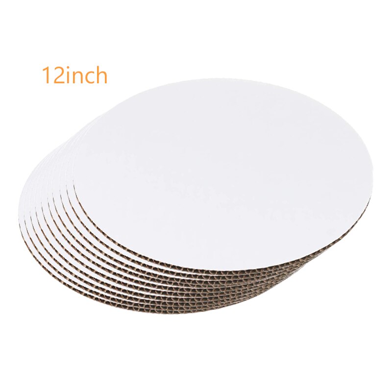 Set of 5 Gold/White Cake Board 6/8/10/12/14 Inchesround Cake Base Board Thin Cardboard Circles Cakes Decorating Supplies 0109: 12 inch  10 pcs