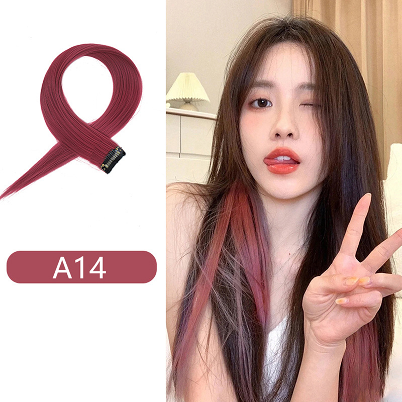 Clipe De Extensão Do Cabelo No Hairpiece, Long Straight Hanging Ear Wig, Extensões Sintéticas Acessórios, 60cm: Prateado