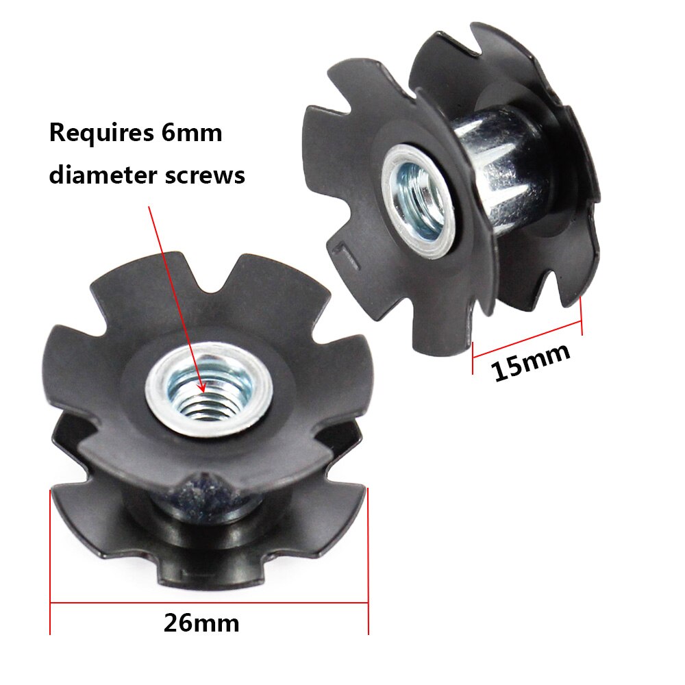 Widelec rowerowy rdzeń montażowy MTB sterować rura zestaw słuchawkowy śrubin mocujące z kołnierzem gwiazda orzechy dla 1-1/8 "28.6mm Steerer bezgwintowy widelec