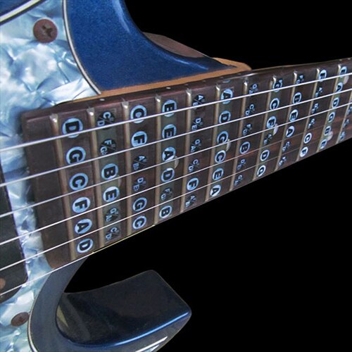 Diapasón de guitarra, calcomanías de notas, diapasón de dedos, pegatina de mapa para principiante
