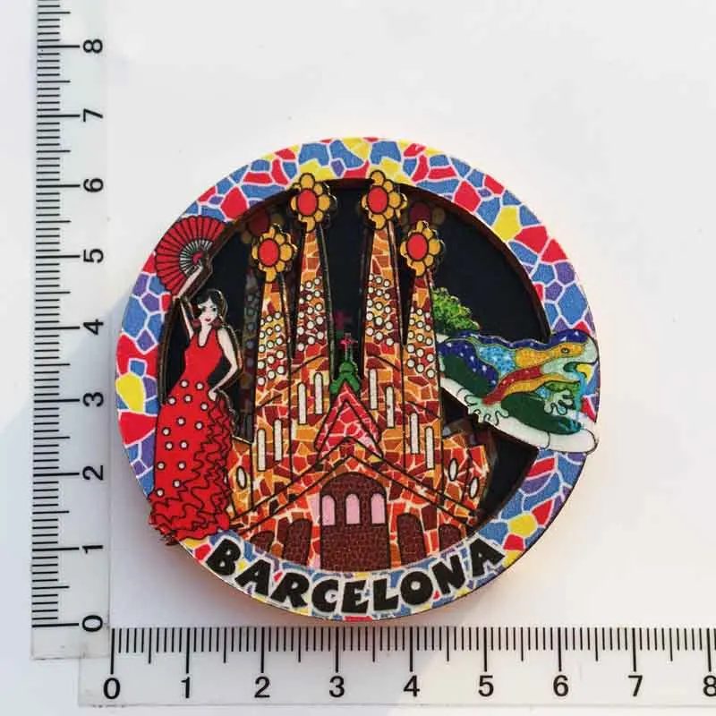 Magneet Tenerife Spanje Barcelona Toerisme Souvenirs Flamenco Danser Malaga Koelkast 3D Magnetische Stickers Ideeën