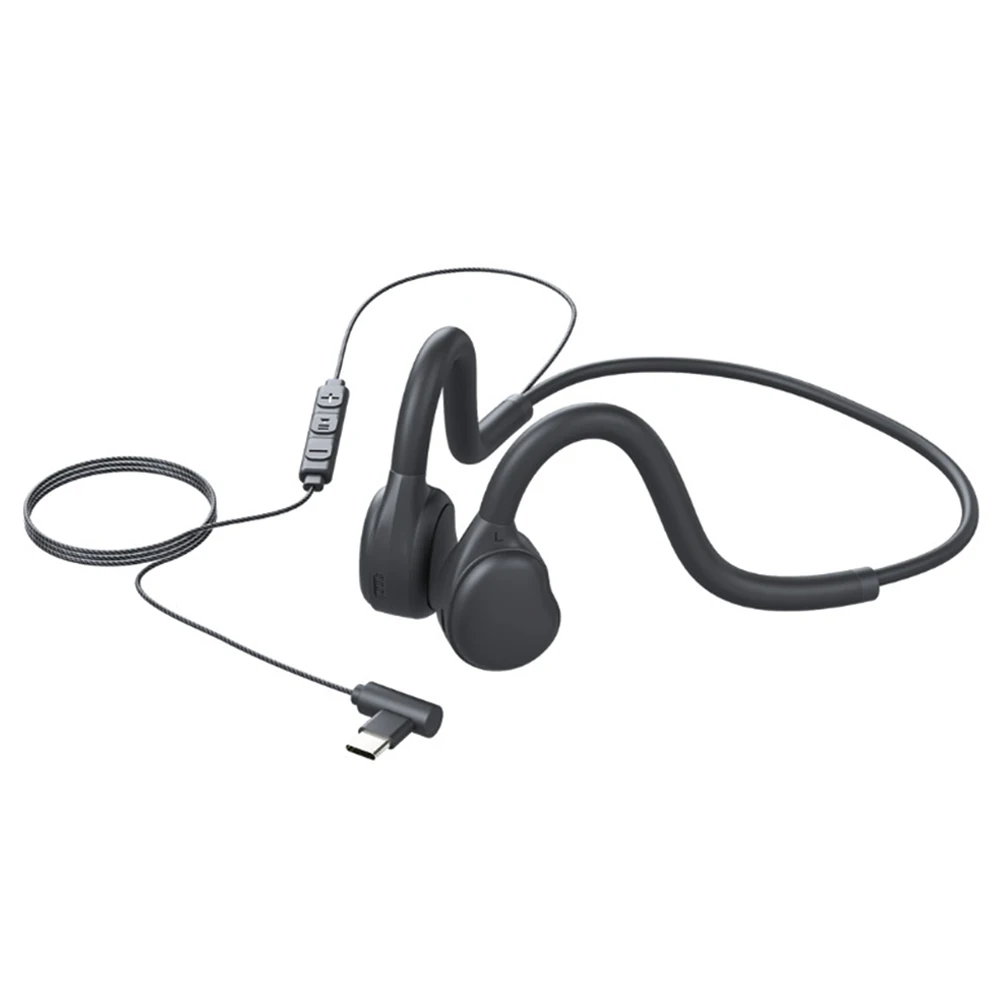 3.5mm cuffie a conduzione aerea aperte ultra leggere con microfono per telefoni ios e android, stereo cablate, non in-ear, per musica